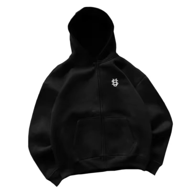 Streetwear Hoodie Sets Mens Y2K Straight Sweatpants Fashion Embroidery Logo Suits Casual High Street Couple Training Suit