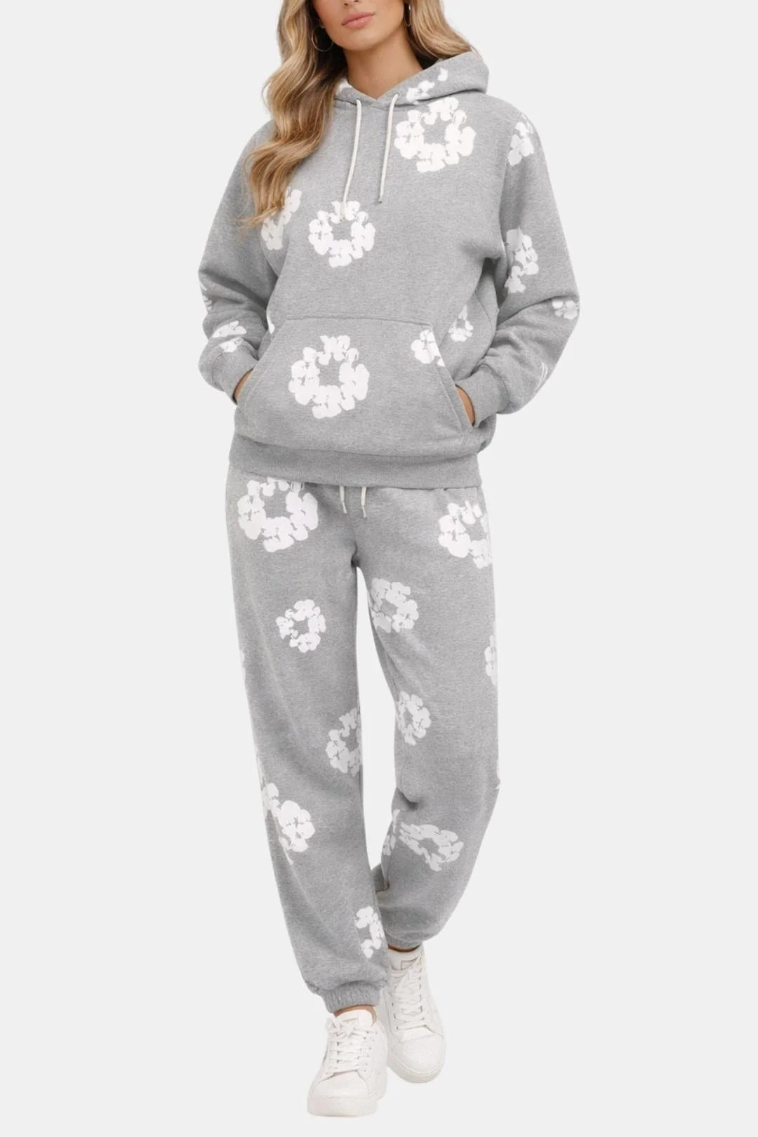 Reeva - Floral Relaxed Winter Flower Tears Tracksuit