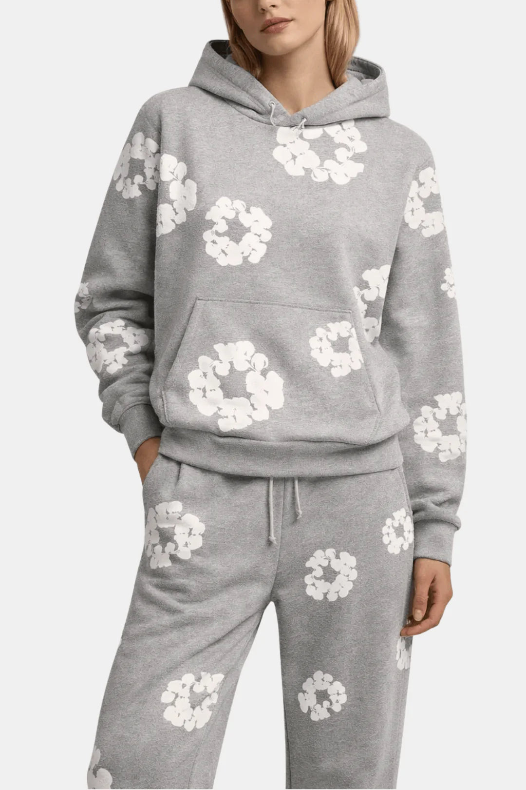 Reeva - Floral Relaxed Winter Flower Tears Tracksuit