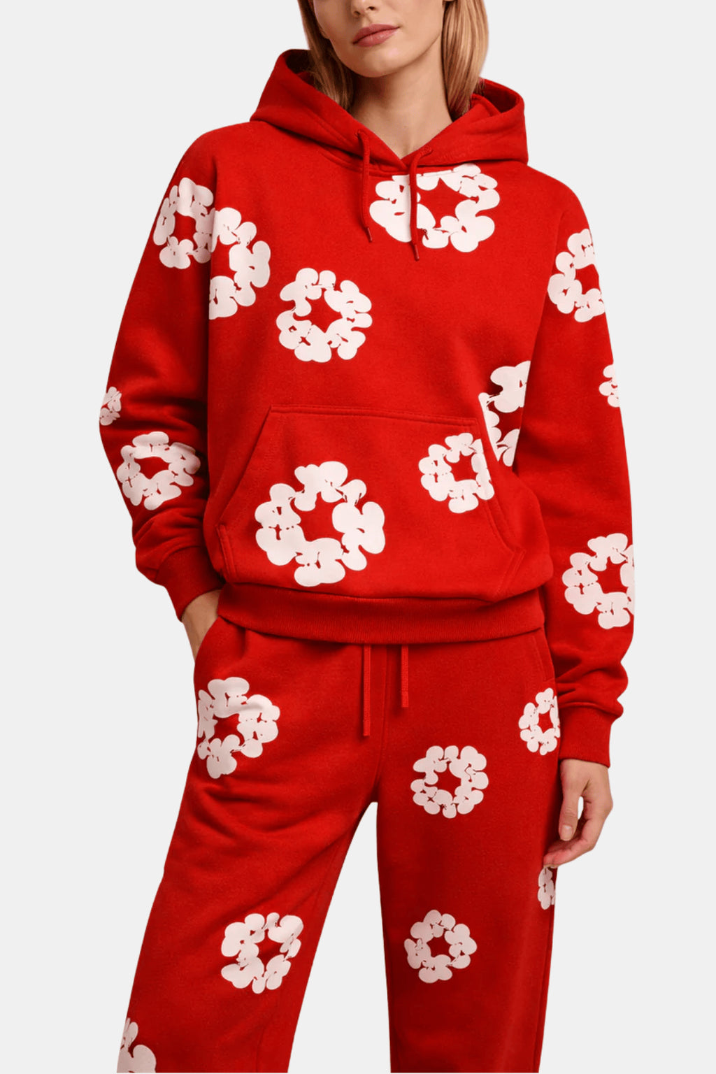 Reeva - Floral Relaxed Winter Flower Tears Tracksuit