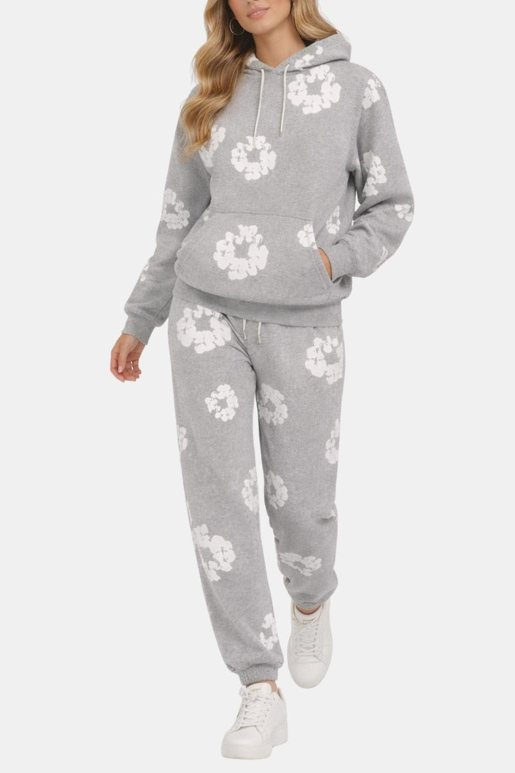 Reeva - Floral Relaxed Winter Flower Tears Tracksuit