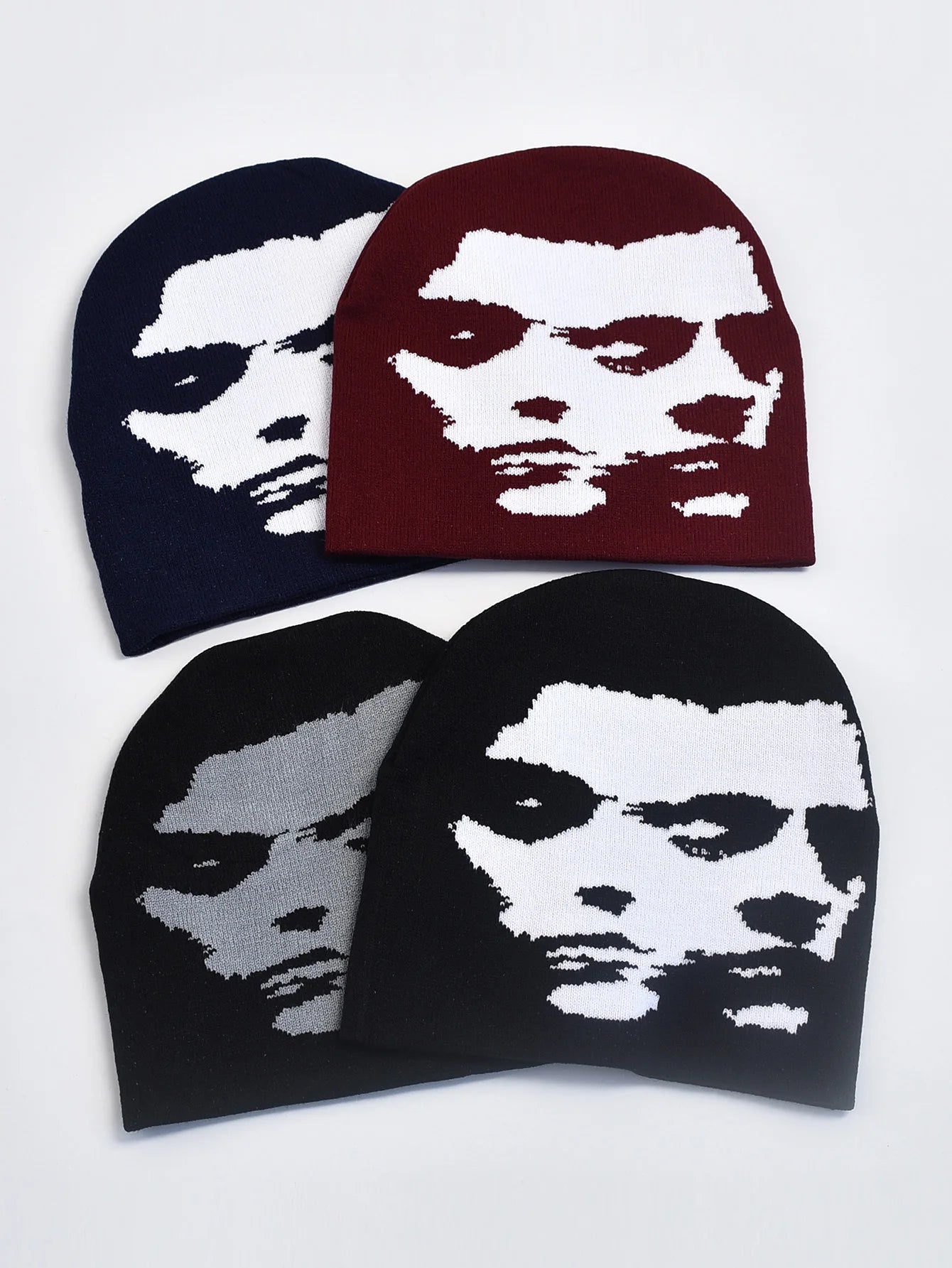Knitting Hat for Men Women Fashion Pullover Cap Y2K Goth Warm Beanie Hats